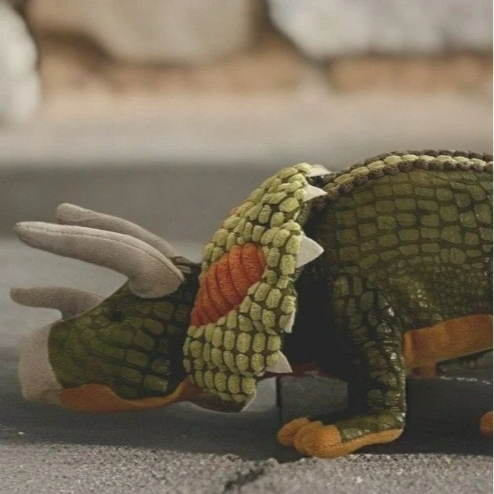 Large Adventure‎ Dinosaur Plush Triceratops 28” EUC